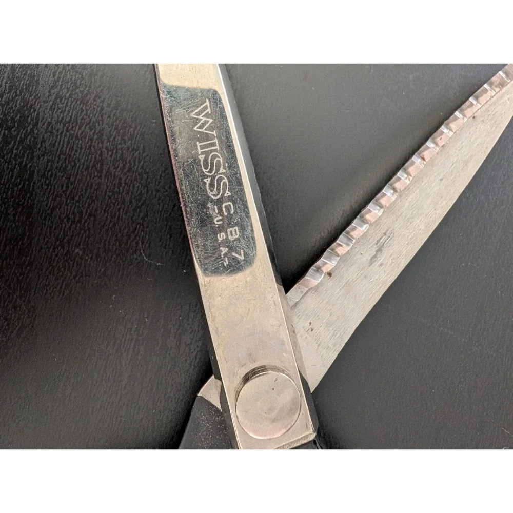 Vintage WISS Pinking Shears Scissors‎ Sewing Rare VG C B 7 CB7 USA 7 1/2